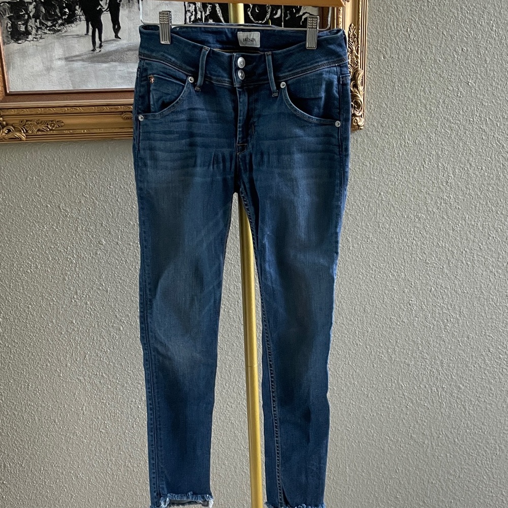 Hudson Jeans Women’s Skinny Jeans in Dark Blue Wash